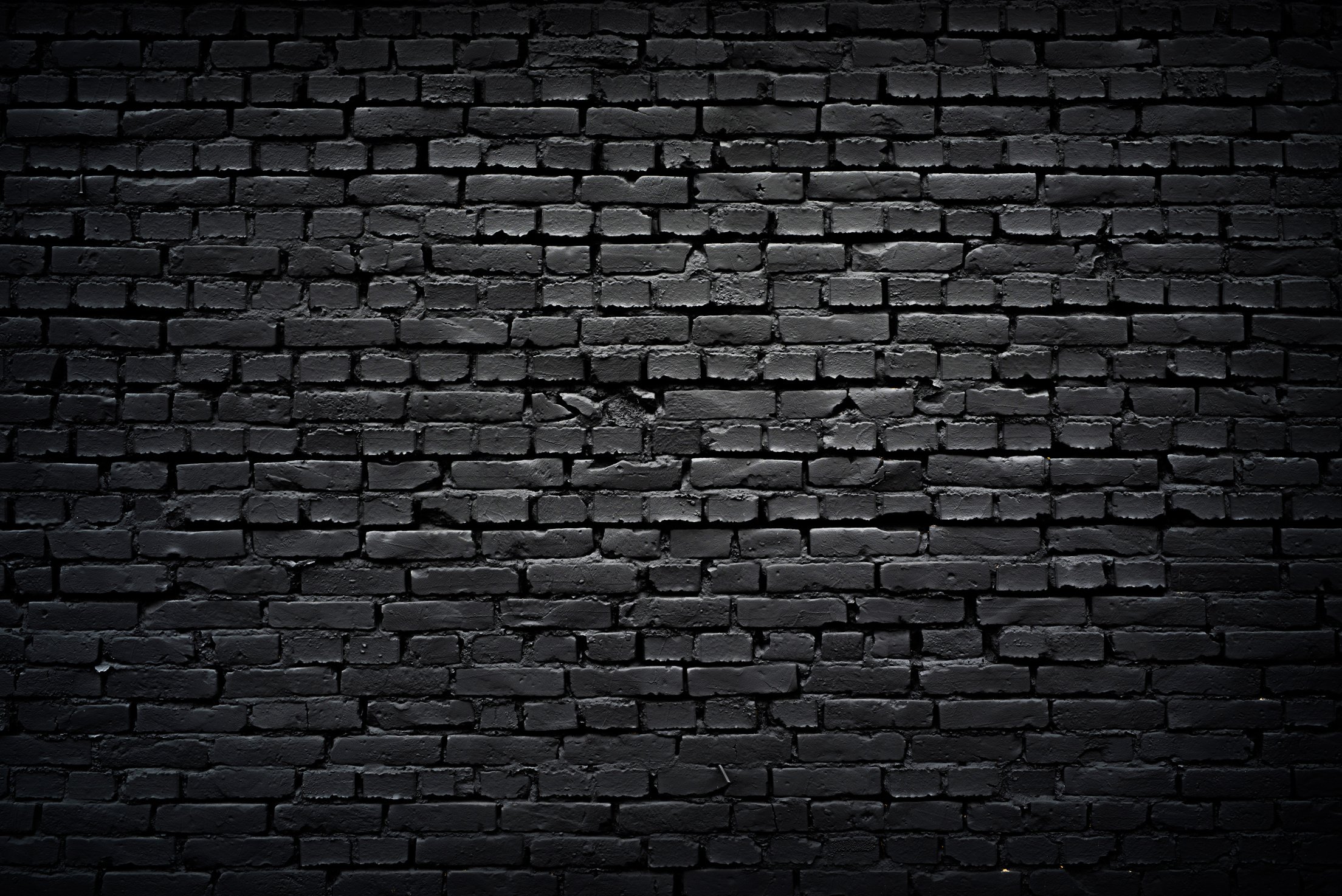 Black brick wall